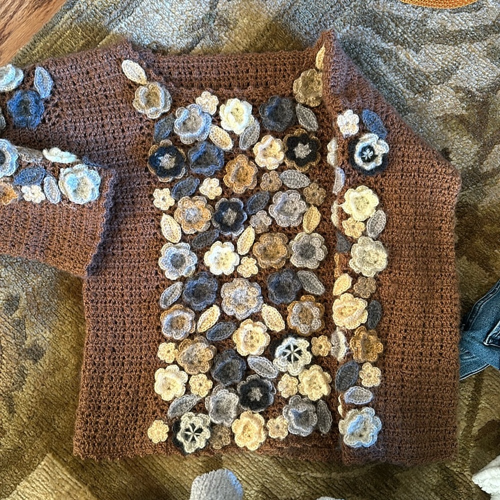 Handmade Flower Sweater